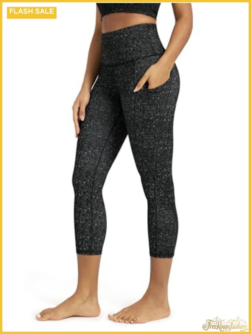 High Waisted Yoga Leggings with Pockets, Tummy Control 4 Way Stretch, Non See